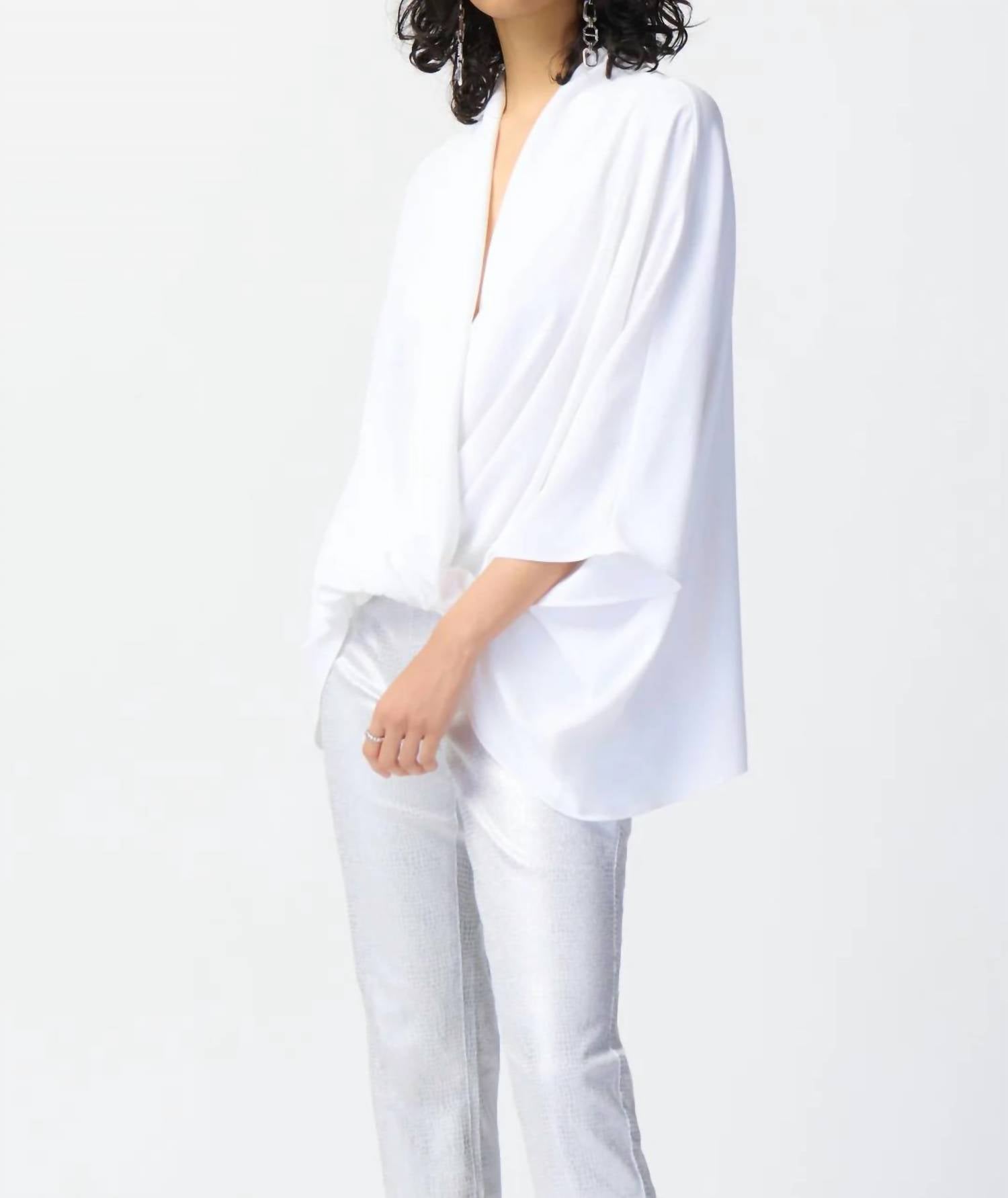 Joseph Ribkoff - Dolman Sleeve Wrap Top