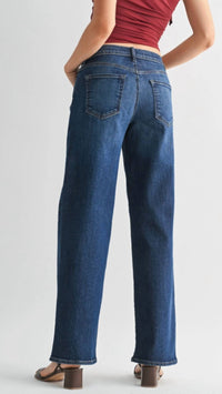 Just Black Denim - Mid Rise Full Length Straight Jeans