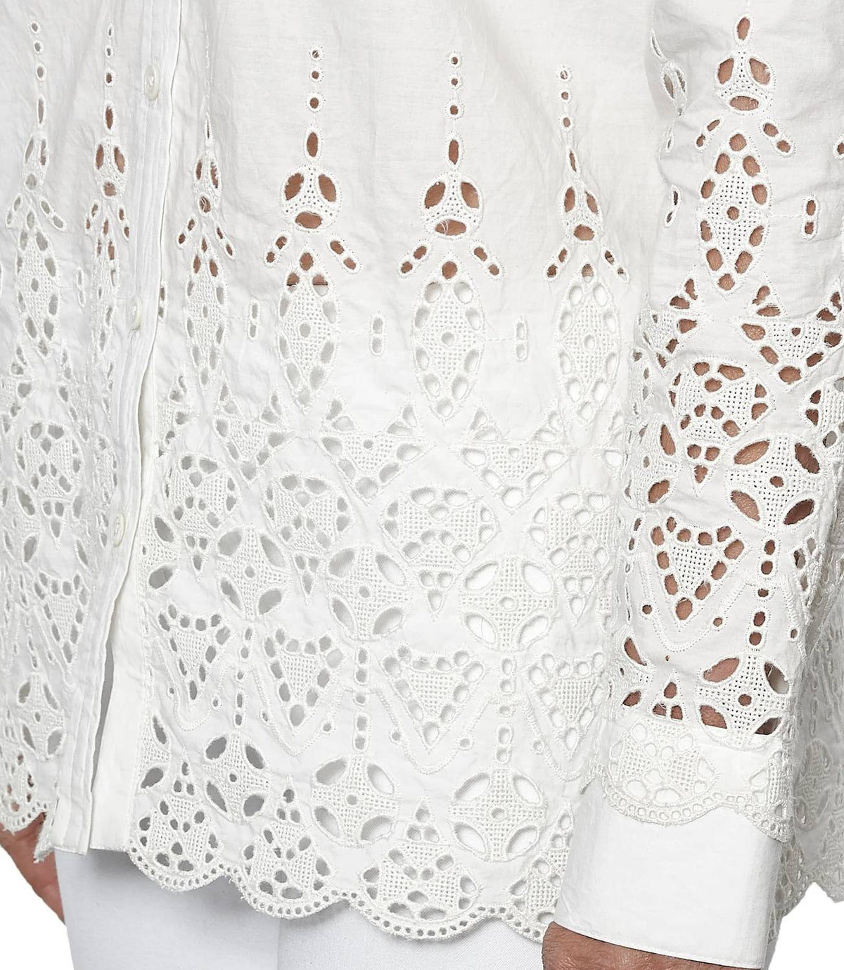 Jodi Rose - Cutouts Button Down Blouse