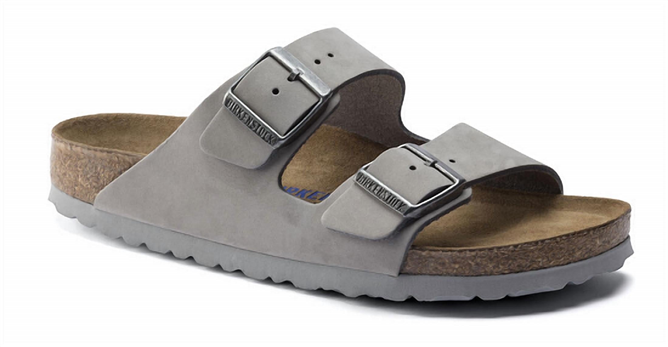 BIRKENSTOCK Women's Arizona Soft Footbed Slide in dove grey - women's sandal