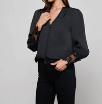 L'Agence - Ava Lace Cuff Blouse