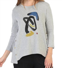 Jess & Jane - Jasmine Baby Terry Button Accent Top