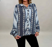 Fifteen Twenty - Print Button-down Blouse