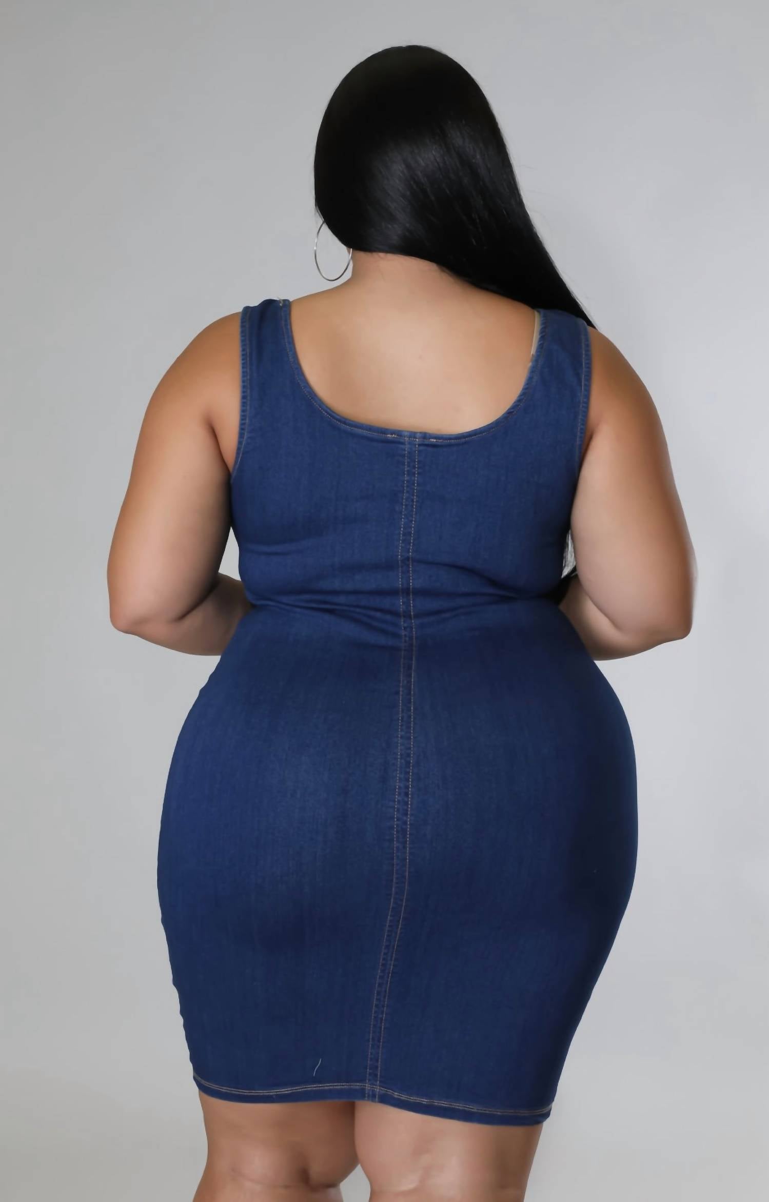 5Besties - Dark Denim Dress - Plus
