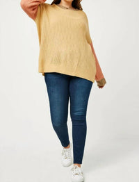 Hayden La - Color Block Waffle Knit Sweater