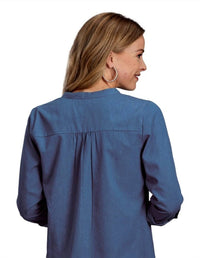 Roper - Ladies Embroidered Denim Blouse
