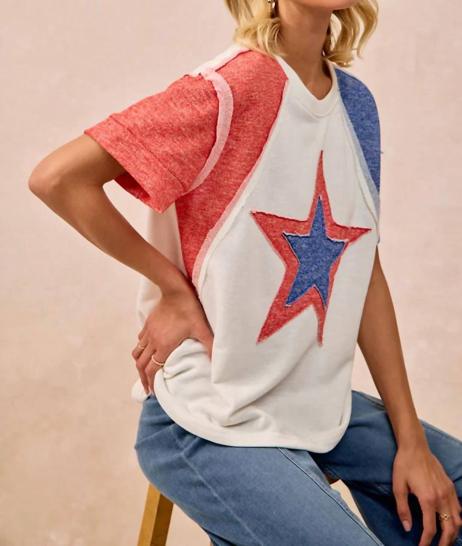 Bibi - Terry Cut Usa Star Top