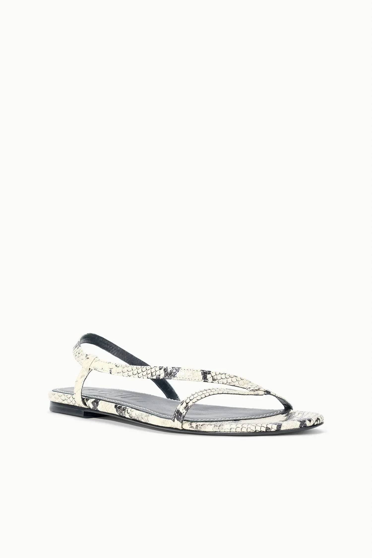 Staud - Women's Louden Strappy Metallic Leather Sandal