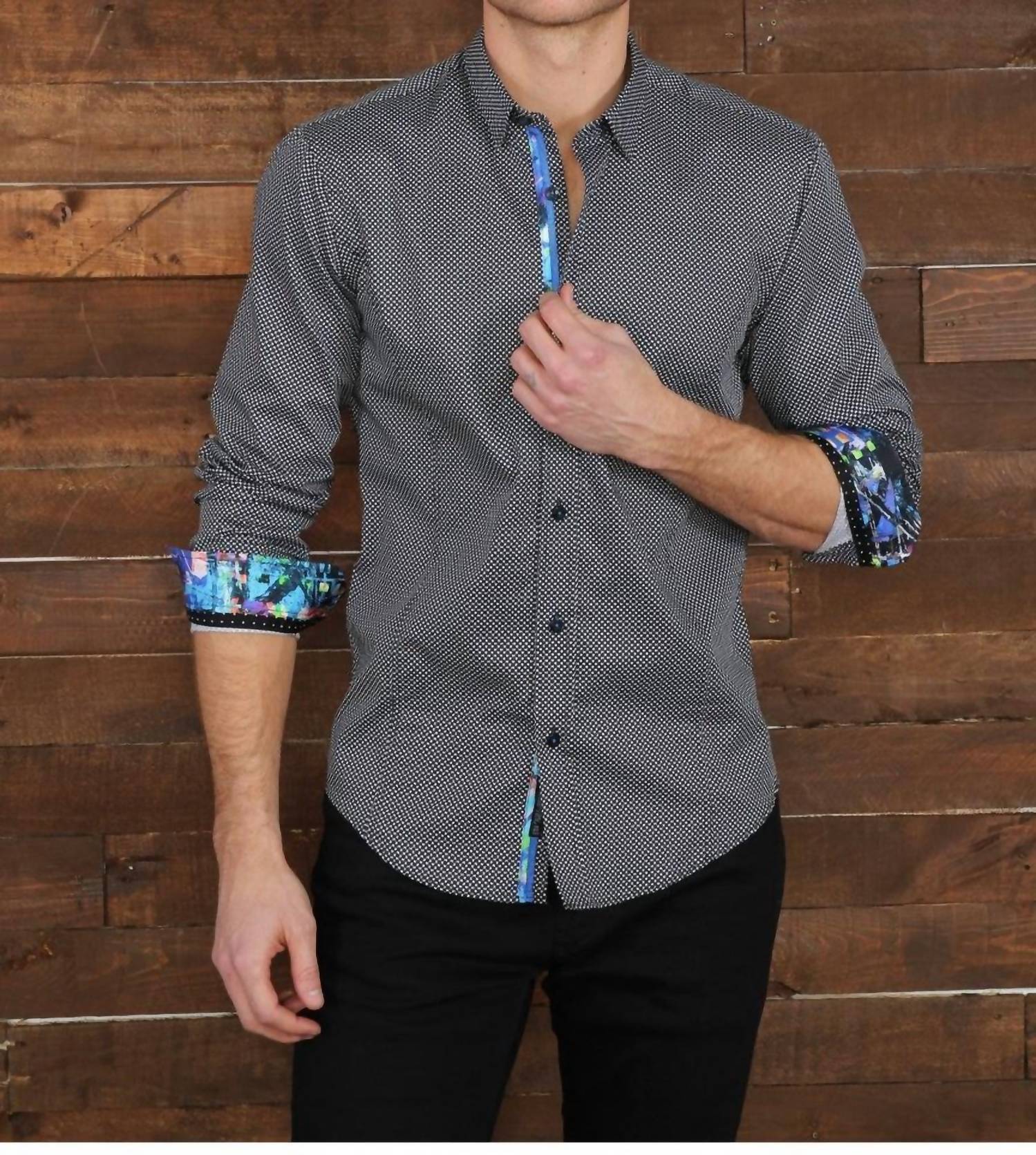 Eight X - Checkered Long Sleeve Shirt With Colorful Trim