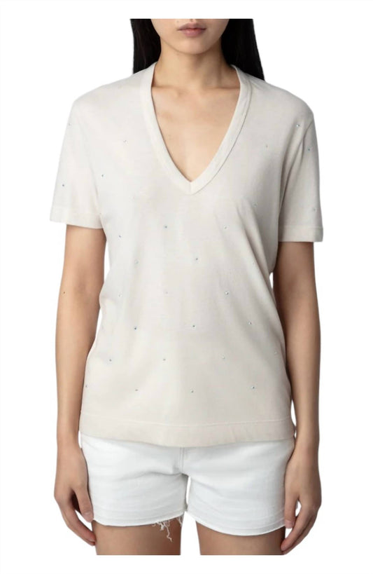 Zadig & Voltaire - Wassa Crystal Studded Tee Shirt