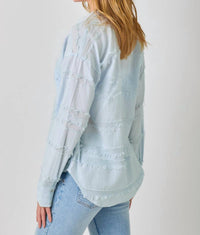 Mystree - Button Down Textured Gauze Shirt