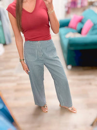 Entro - Coastal Lines Striped Pants