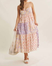 In February - Softly Mixed Cotton Floral Tiered Midi Dress