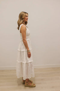 Entro - Rory Sleeveless Eyelet Bow Front Midi Dress