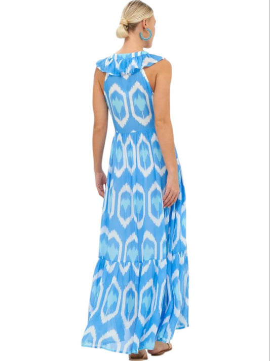 Oliphant - Ruffle V-neck Maxi Dress