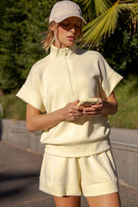 Rae Mode - Quarter Zip Lounge Top