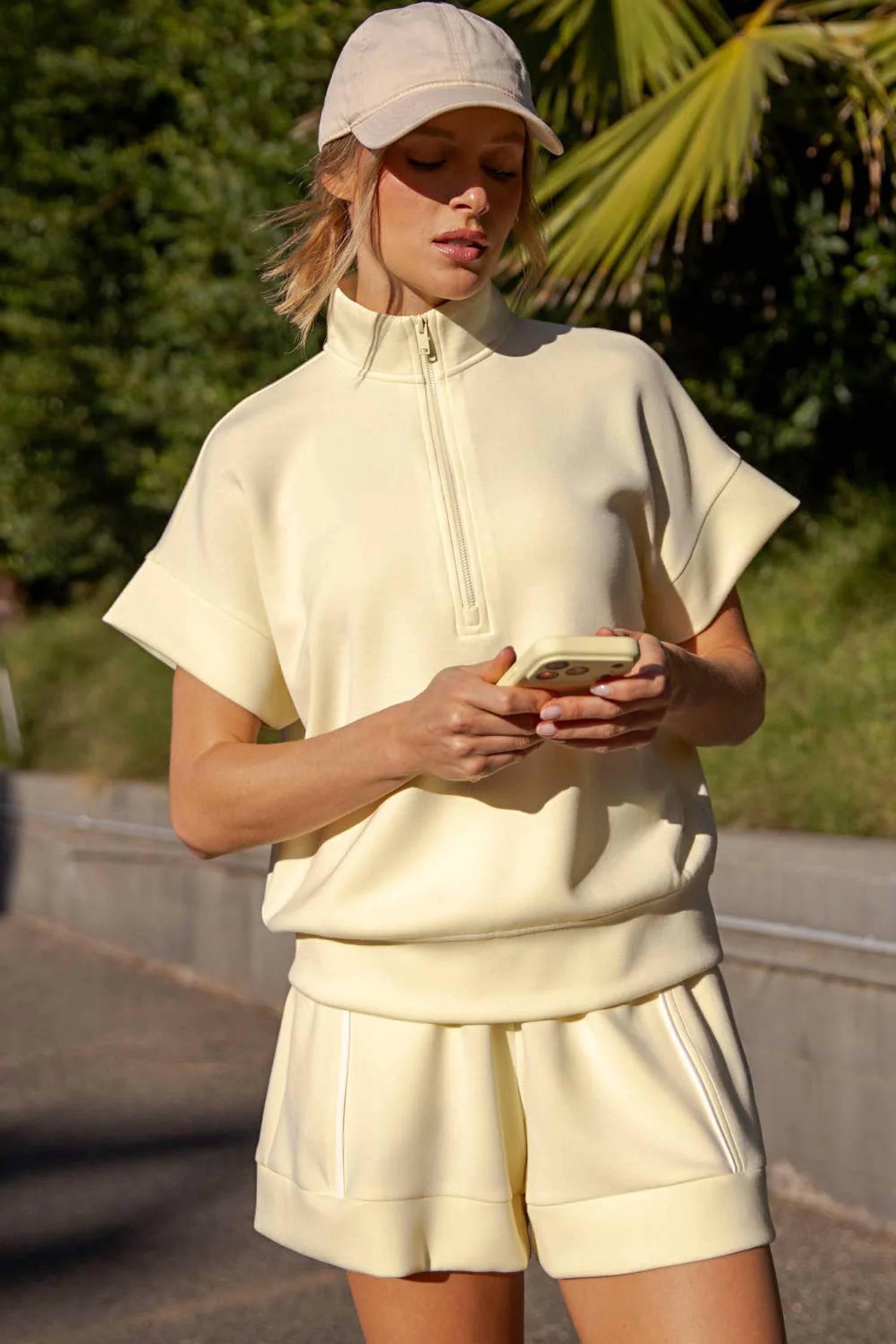 Rae Mode - Quarter Zip Lounge Top