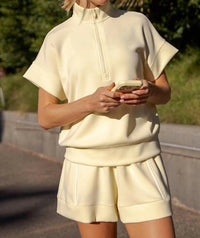 Rae Mode - Quarter Zip Lounge Top