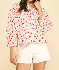 Pinch - Amélie Heart Print Blouse