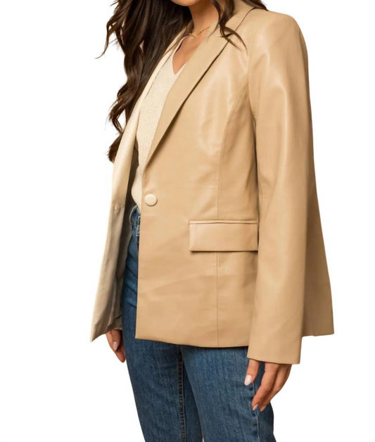 Gilli - Bobbi Colorblock Faux Leather Blazer