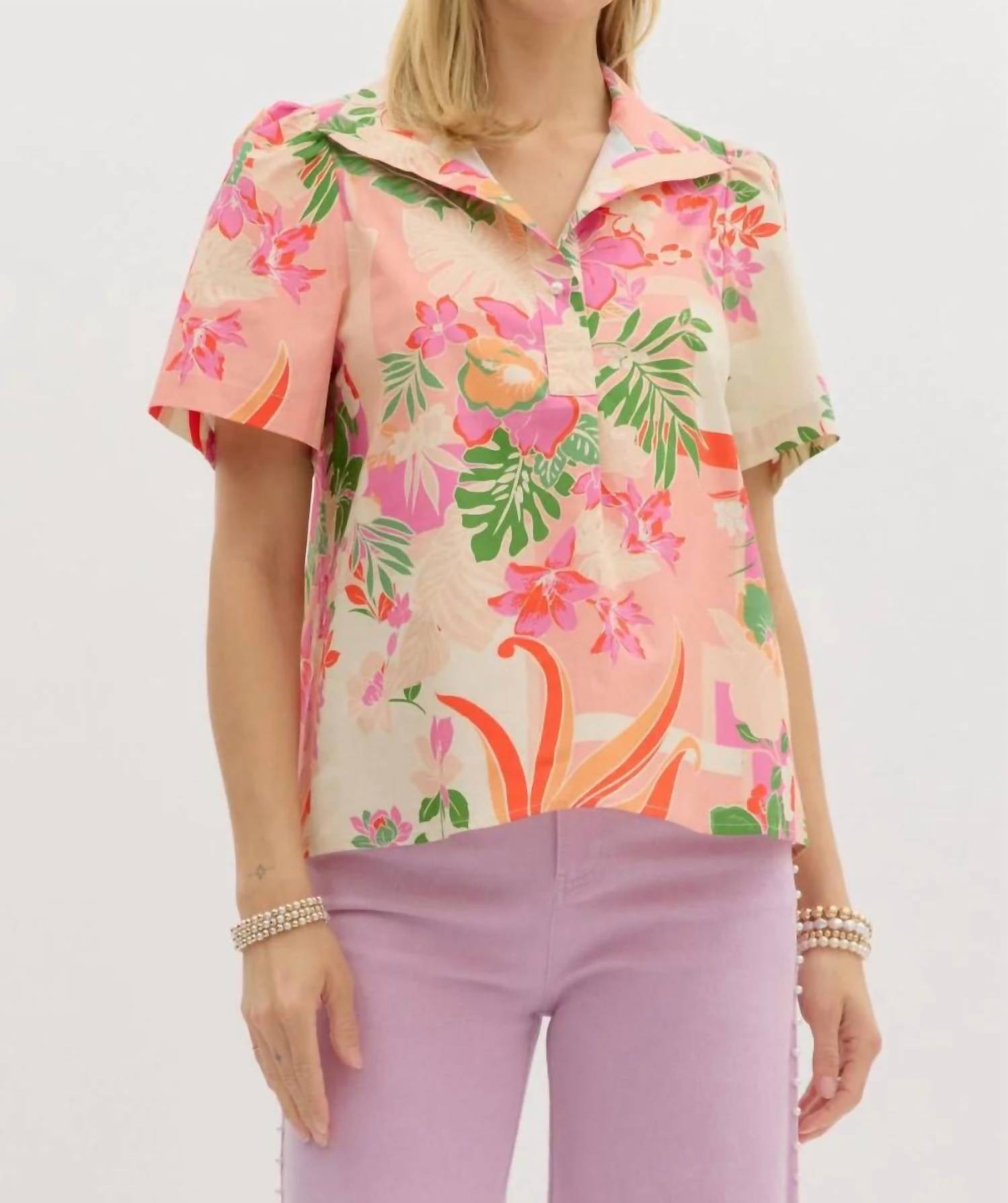 Entro - Hawaiian Punch Blouse
