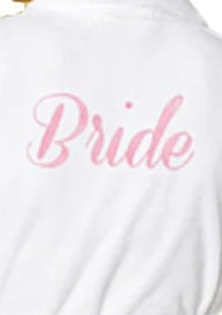 Bedhead Pjs - Terry Velour 'bride' Embroidery Long Robe