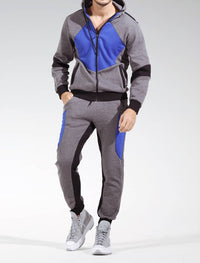 The Athletic Side Of Us The Builder Set – Organic Cotton Zip Hoodie & Tapered Sweatpants in gray - men's item