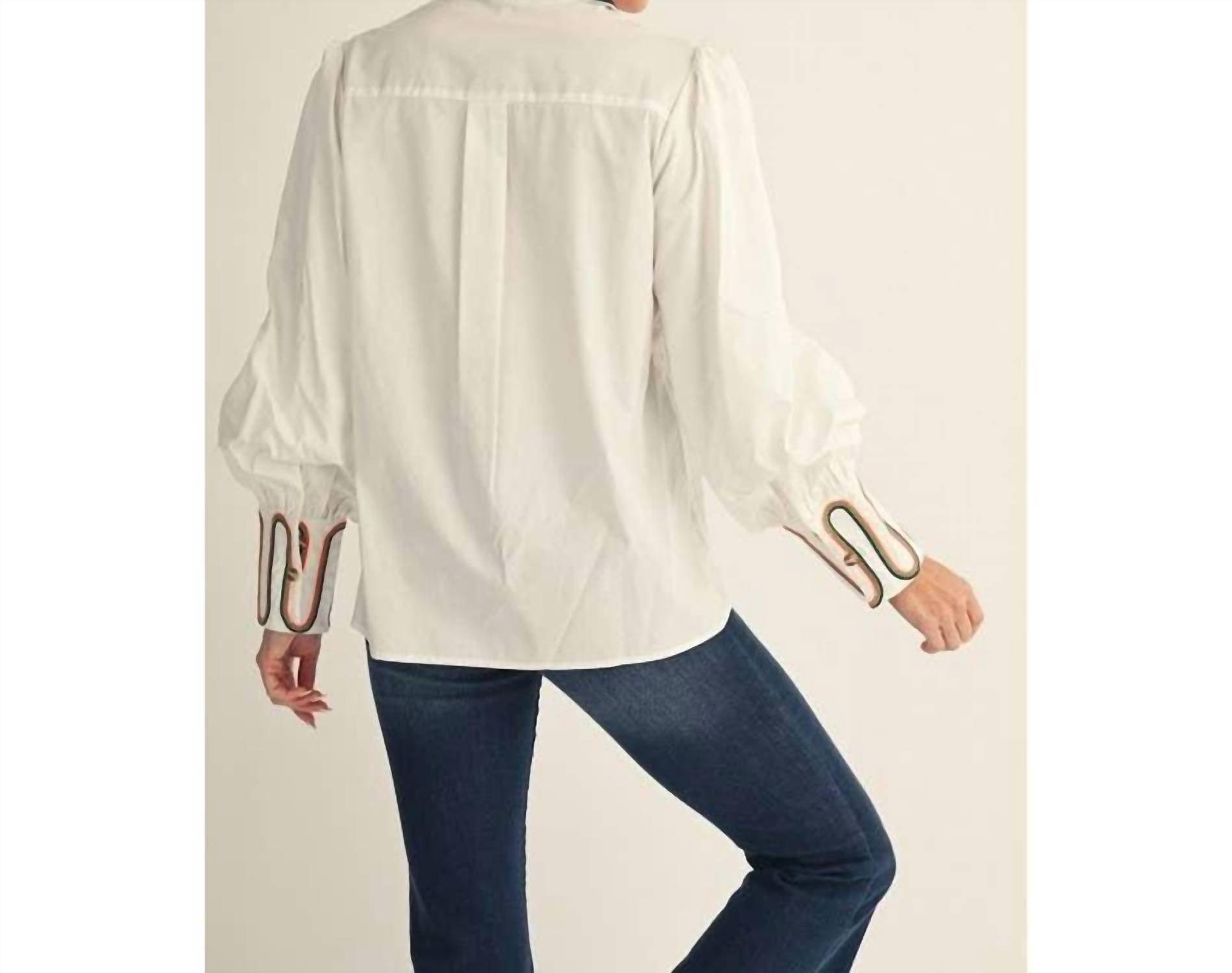Style Usa - Embroidery Accent Shirt