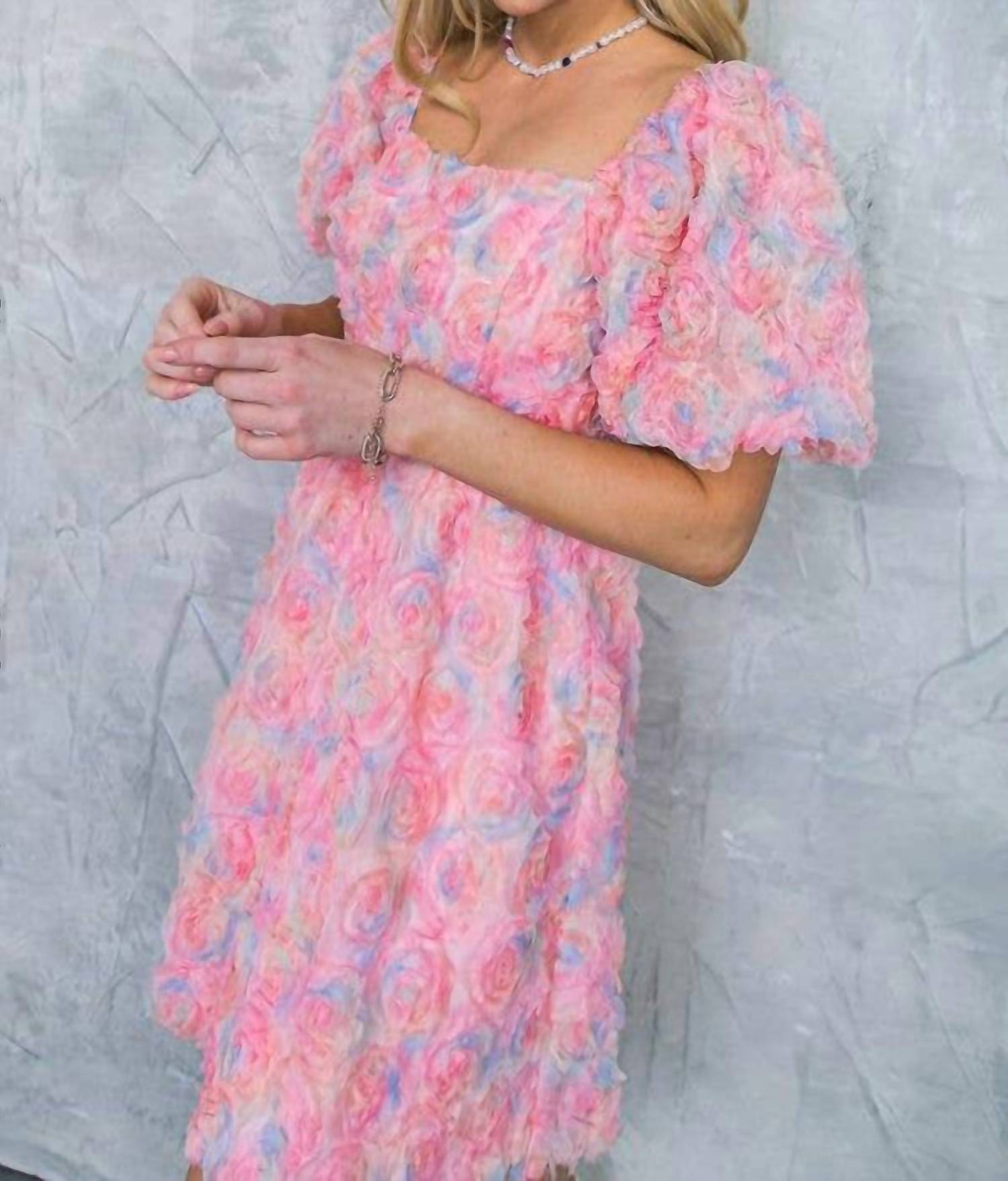 Flying Tomato - Woven Novelty Fabric Mini Dress