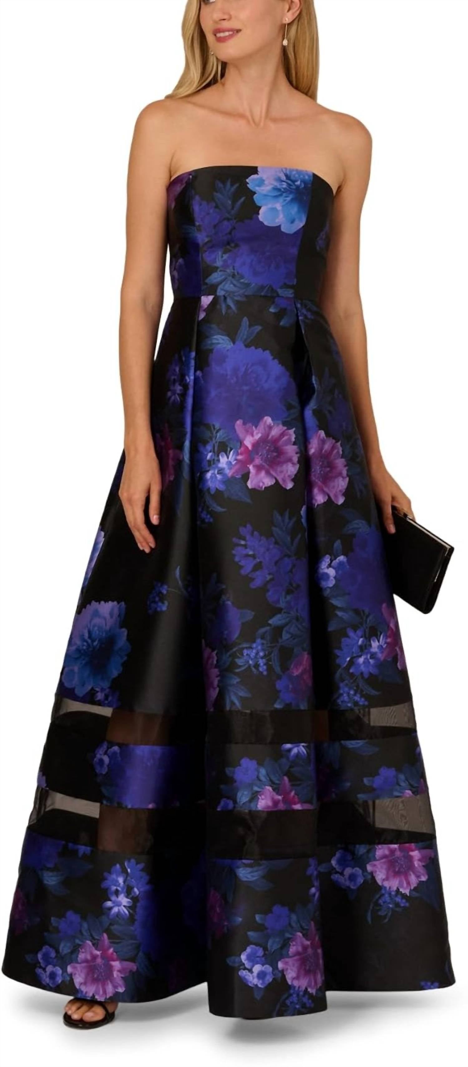 Adrianna Papell - Strapless Organza Gown