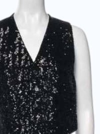 Saint Laurent - Women's Beaded Sequin Cropped Vest
