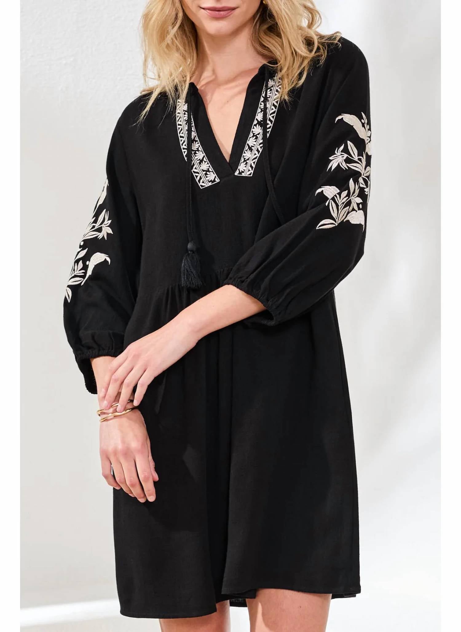 Tribal - Elaine Floral Embroidery Dress