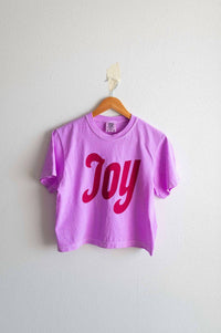Ramble & Company - Joy Comfort Colors Boxy Cropped Tee
