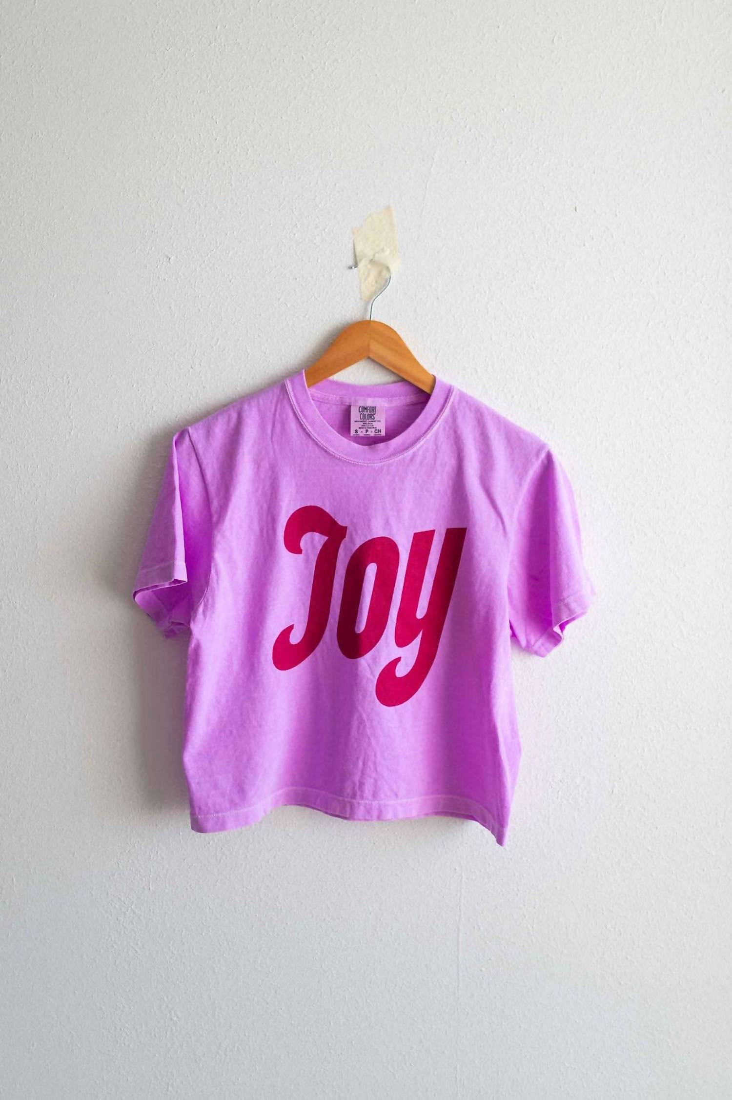 Ramble & Company - Joy Comfort Colors Boxy Cropped Tee