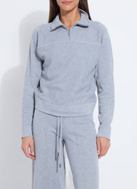 Lysse Violeta wide leg pant in grey mel - women's pants - detail view