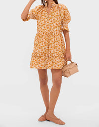 Hyacinth House Floral Mini Dress in burnt orange floral - women's dress - view 5