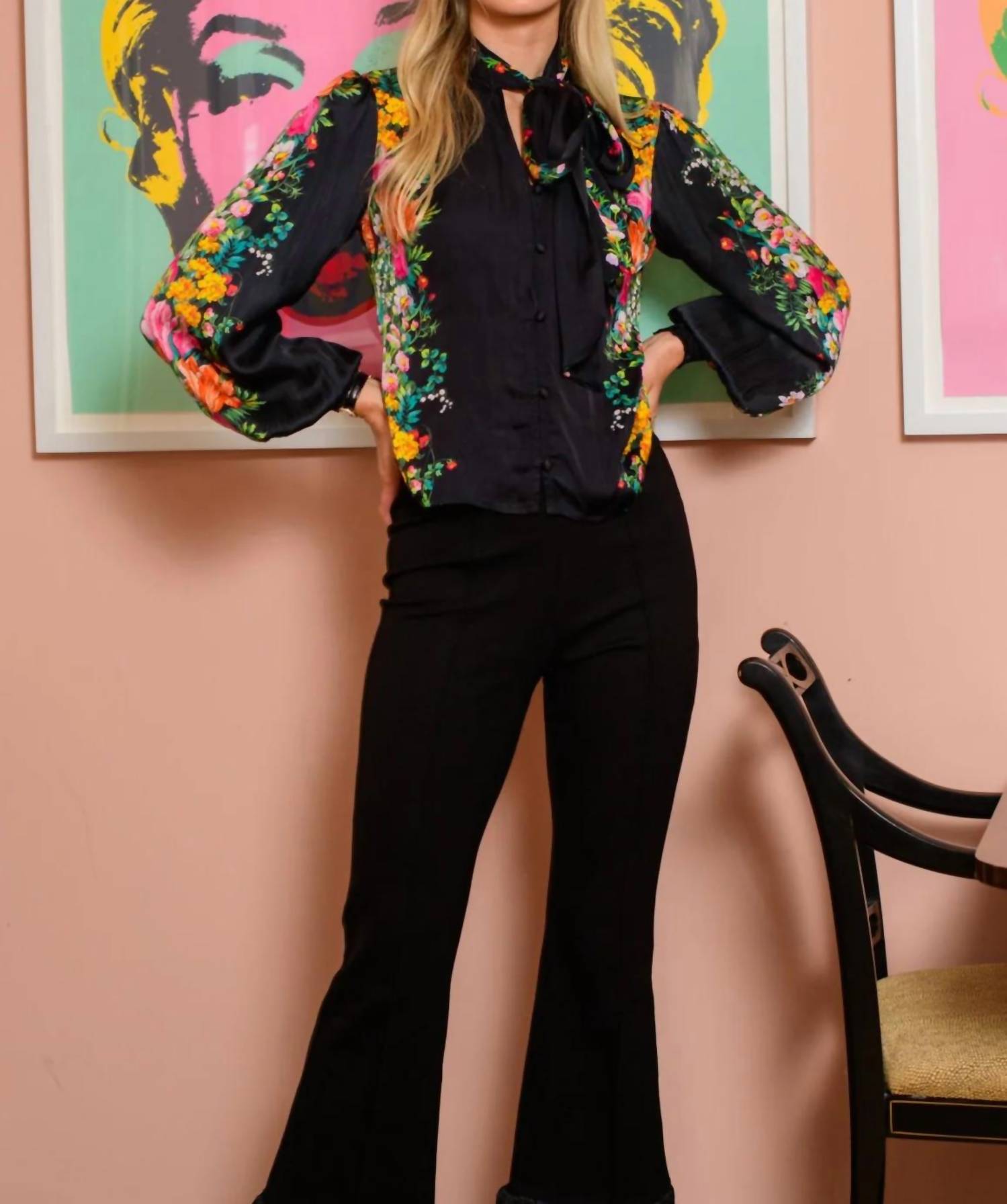 Elizabeth James The Label - Brit Bow Blouse