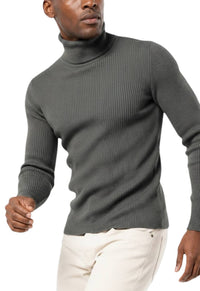 The Athletic Side Of Us - Act Self Ribbed Turtleneck Sweater