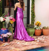 Ava Presley Cutglass Beaded Halter Long Dress in violet - women's dress - detail view