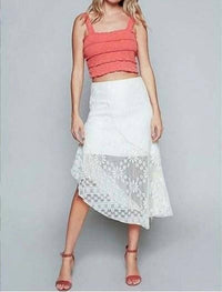 Pol - Floral Asymmetrical Midi Skirt