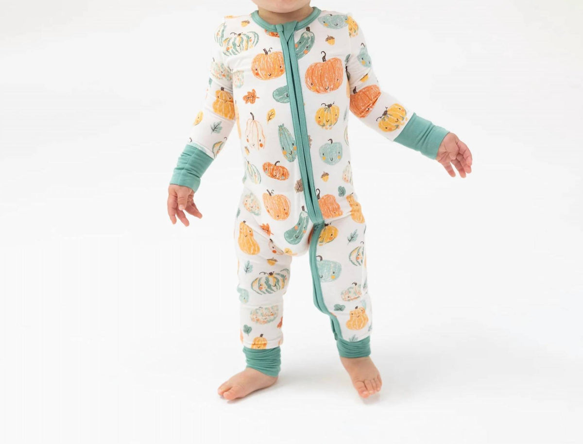 Angel Dear - Kid's Crayon Pumpkins 2 Way Zipper Romper