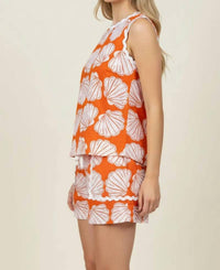 Pinch - Shell Print Sleeveless Top