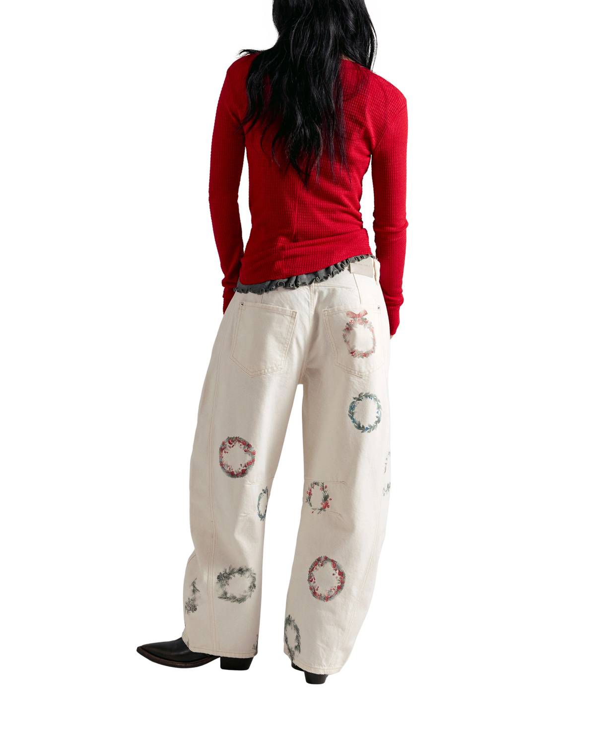 Free People - Good Luck Printed Jeans