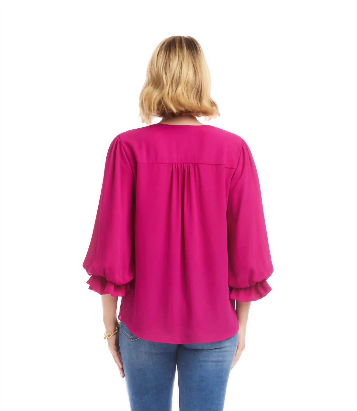 Karen Kane - Liora Layered Sleeve Asymmetric Top