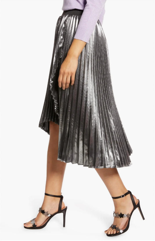 Halogen - Halogen AtlanticXPacific Waterfall Lamé Metallic Pleated Skirt