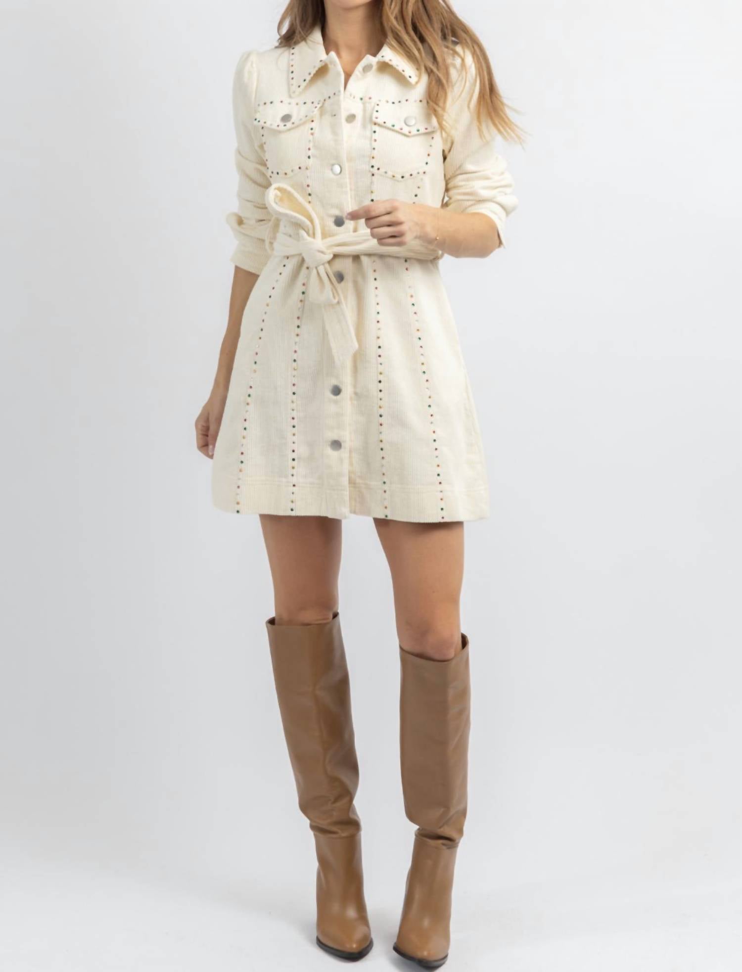 Style U - NASHVILLE CORDUROY MINI DRESS