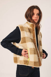 Indi & Cold - Teddy Plaid Vest