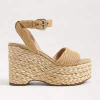 Sam Edelman Women's April Platform Sandal in sand raffia - women's sandal