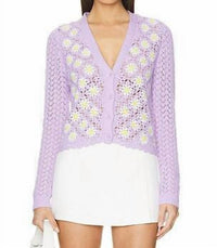 Autumn Cashmere - Hand Crochet Daisy Cardigan