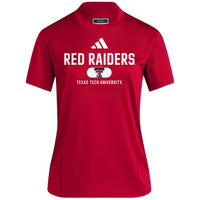 adidas Women's Texas Tech Designed To Train Tee in red - women's t-shirt